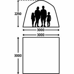 Toldo de Praia Kampa Cinzento