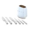 Conjunto de Facas de Cozinha e Suporte Smeg KBSF02PB