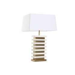 Lâmpada de mesa Home ESPRIT Branco Dourado 50 W 220 V